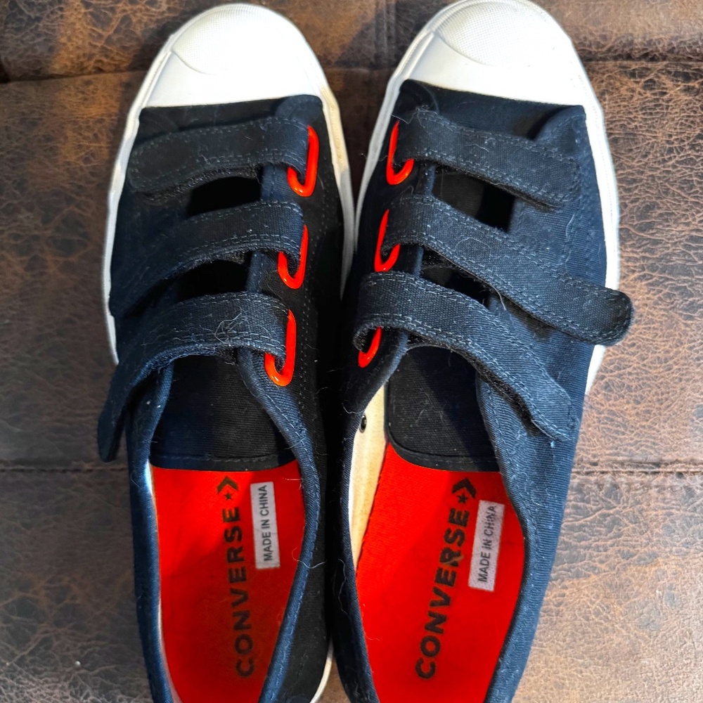 Converse Black and neon orange